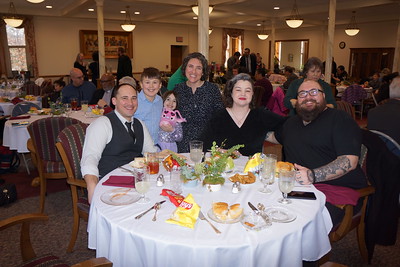 Bethany Welch smiles with guests