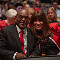 President Rupert A. Haylesl Jr. and his wife Maryann at the Christmas Gala.