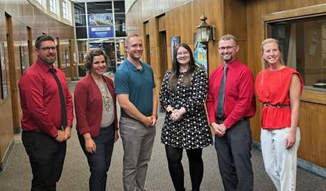 The Roberts team with the scholarship winners