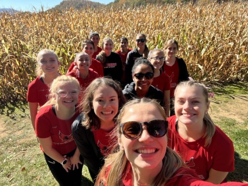 A selfie of young women