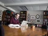 Professor David Carr reads books